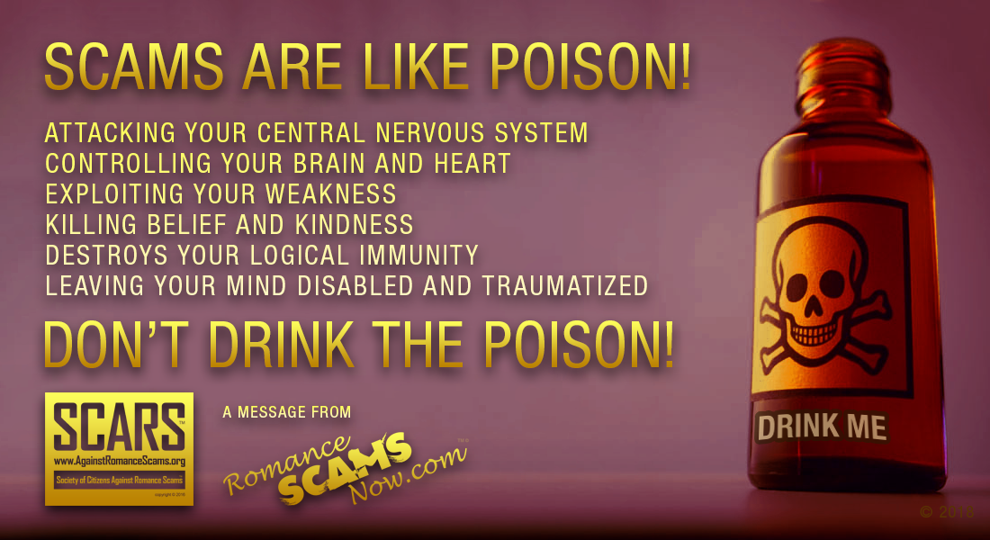 Scams Are Like Poison - Don't Drink The Poison